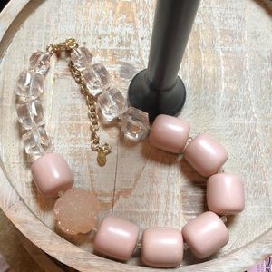 Tarina Tarantino Nude Barrel Bead Necklace